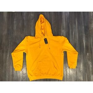 Gulenshan Mens Pullover Hoodie Sweatshirt Yellow Gold Fleece Hoodie